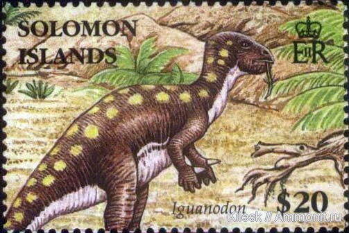 динозавры, марки, Iguanodon, орнитоподы
