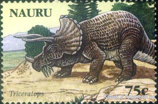 динозавры, мел, цератопсы, марки, Cretaceous